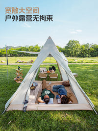 Northland Automatic Pop-Up Cotton Canvas Pyramid Tent for Outdoor Camping, Waterproof & Sun Protection