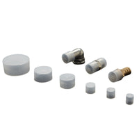 Plastic Thread Protector Caps for External Threads, Clear/White Dustproof End Caps