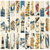 30-Piece Vintage Japanese Style Bookmark Set for Students and Readers