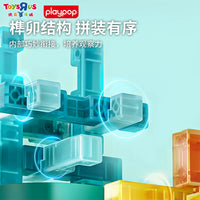 PLAYPOP Crystal Clear Luban Lock Kongming Puzzle Brain Teaser for Adults