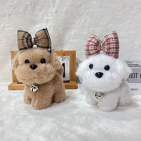 Japanese Cartoon Bowknot Dog Plush Keychain Shiba Inu Pendant
