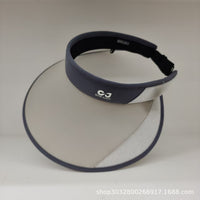 Summer Empty Top Sun Visor Hat for Women, UV Protection Outdoor Sports Sun Hat with Wide Brim and Breathable Face Cover