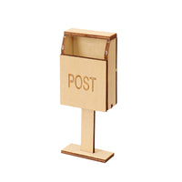 Dollhouse Miniature Christmas Mailbox Model Ornament for DIY Scene Decor
