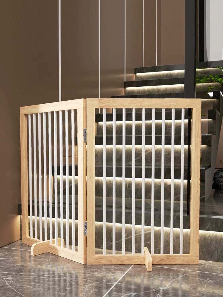 Pet Safety Gate for Stairs and Doorways - Drill-Free, Customizable Isolation Barrier for Dogs and Cats