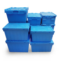 Stackable Logistics Container with Lid, Insulated Plastic Storage Box for Fresh Produce and Cold Chain Transport