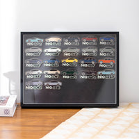 Magnetic Display Frame with Soft Magnetic Board and Buckles for Refrigerator, 7-8 Inch Storage Box for Badges and Collectibles