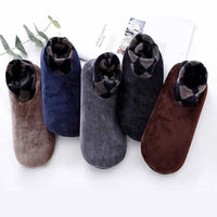 Adult Men's Non-Slip Indoor Floor Socks with Plush Lining for Autumn/Winter