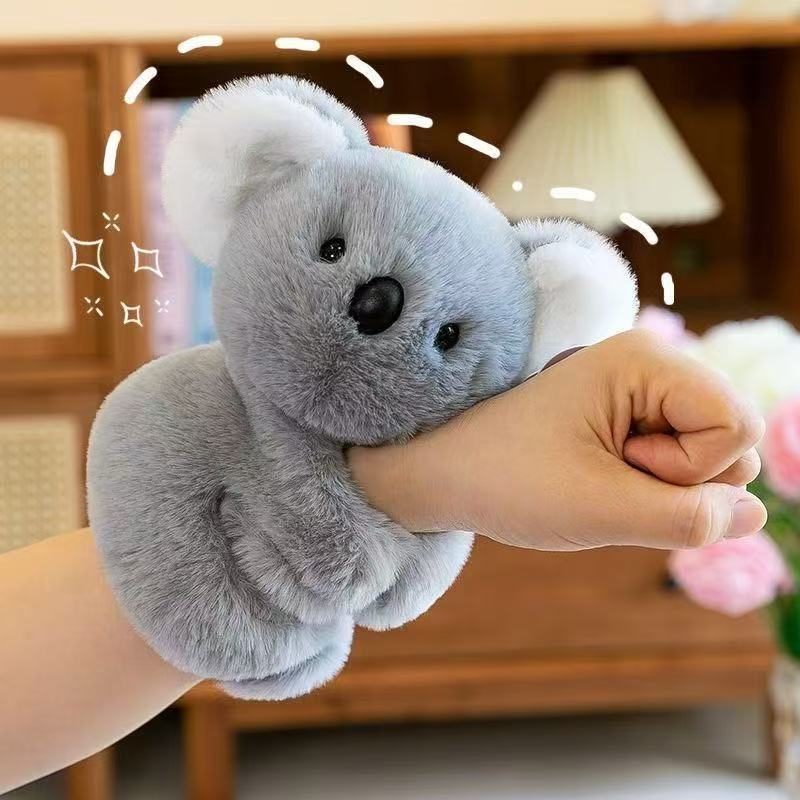 Cute Koala Slap Bracelet Plush Toy for Kids, Wristband Stuffed Animal Koala Doll Birthday Gift