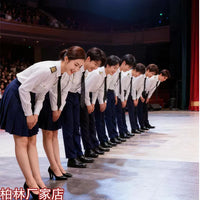 Unisex Student Choir Band Performance Uniform Set with Long Sleeve Shirt