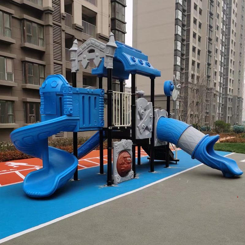 Outdoor Plastic Playground Slide for Kids, Indoor/Outdoor Rotary Slide for Kindergarten and Parks