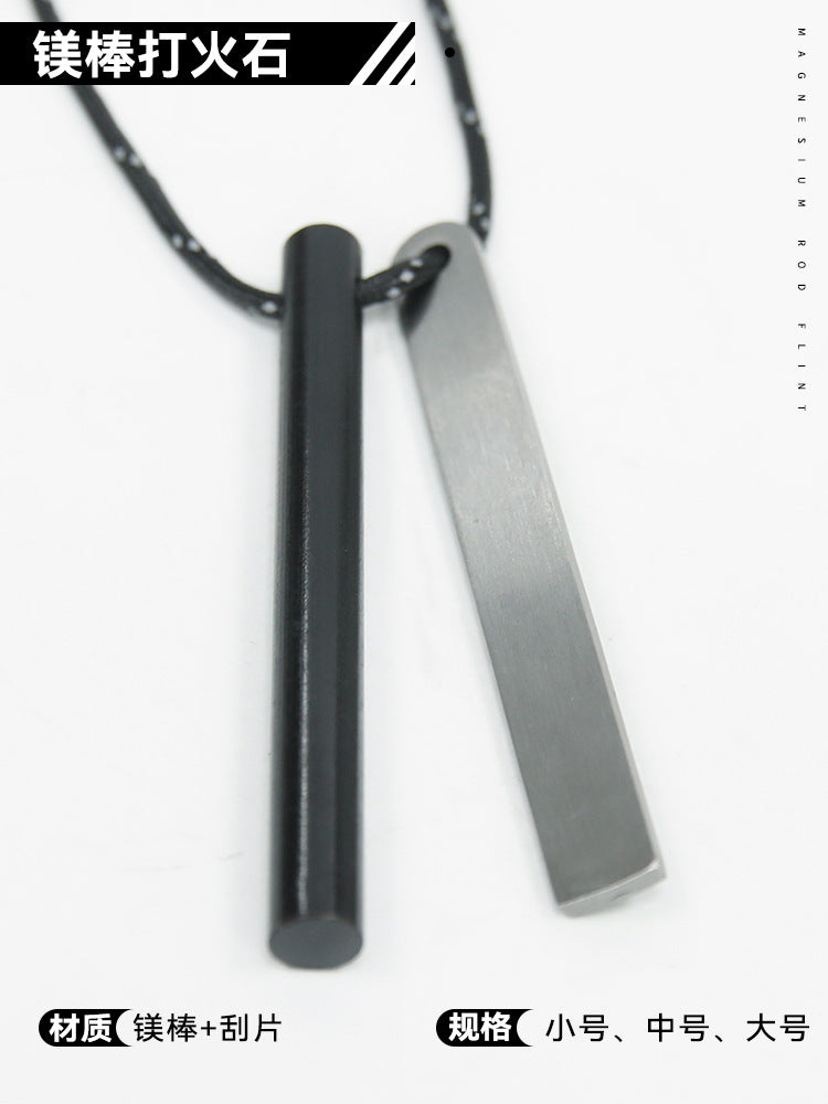 Outdoor Magnesium Fire Starter Rod with Multi-tool Striker for Survival and Emergency