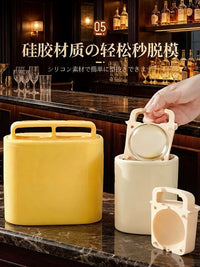 Japanese Bubble-Free Large Ice Ball Mold for Whiskey and Cocktails, Easy Release Ice Cube Tray for Home Bar
