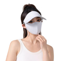 Summer Outdoor Sun Protection Face Mask with Brim, UV Protection Cooling Cover