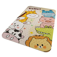 Cartoon Animal Print Non-Slip Bath Mat for Shower and Bathroom