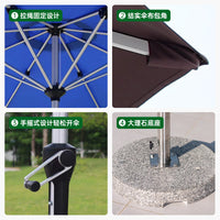 Outdoor Patio Umbrella with Base, Large Garden Sunshade for Villa and Deck