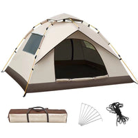 Automatic Pop-Up Camping Tent for Family Outdoor Activities, Sun Protection & Mosquito Net, Two Doors & Two Windows