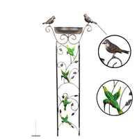 Garden Lawn Metal Bird Feeder Climbing Frame Yard Decoration Bird Bath