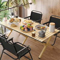 Portable Folding Camping Table and Chair Set for Outdoor Picnic BBQ