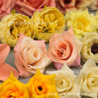 48pcs Autumn Artificial Chrysanthemum Rose Flower Heads for DIY Christmas Wreath Floral Arrangements Craft