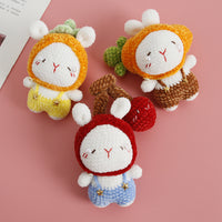 Hand-Knitted Fruit Bunny Doll Keychain Charm