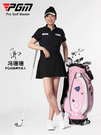 PGM Women's Golf Travel Bag Hard Shell Retractable Club Bag with Wheels