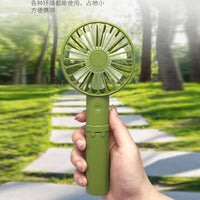 Portable USB Rechargeable Handheld Desk Fan with 3-Speed Adjustment and Foldable Design