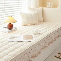Crystal Velvet Bay Window Cushion Thickened Non-Slip Machine Washable Tatami Balcony Mat