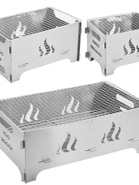 Mini Portable Stainless Steel Wood Burning Camping Stove for Outdoor Cooking and BBQ