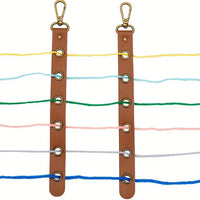 Leather Hand-Woven Cord Organizer for Knitting and Sewing