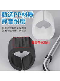 U-Shaped Open-End Chair Leg Floor Protectors for Sled Base Office Chairs, Anti-Slip & Anti-Scratch Pads