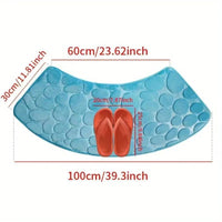 Non-Slip Absorbent Sector Shower Mat for Bathroom