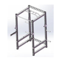 Foldable Wall-Mounted Squat Rack for Home and Commercial Gyms