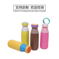 Dopamine Dual-Drink Stainless Steel Milk Bottle Insulated Water Bottle for Students and Outdoor Sports
