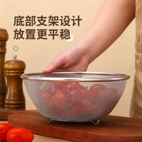 Thickened Stainless Steel Colander and Mixing Bowl Set for Kitchen