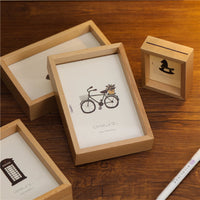Japanese Ins Style Wooden Photo Frame for Desktop Decor, DIY Rectangular Picture Frame