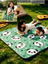 Portable Outdoor Picnic Blanket Mat - Machine Washable, Foldable, Moisture-Proof for Camping, Beach, and Travel