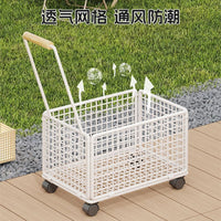 Portable Folding Camping Cart with All-Terrain Wheels for Picnic & Outdoor Activities