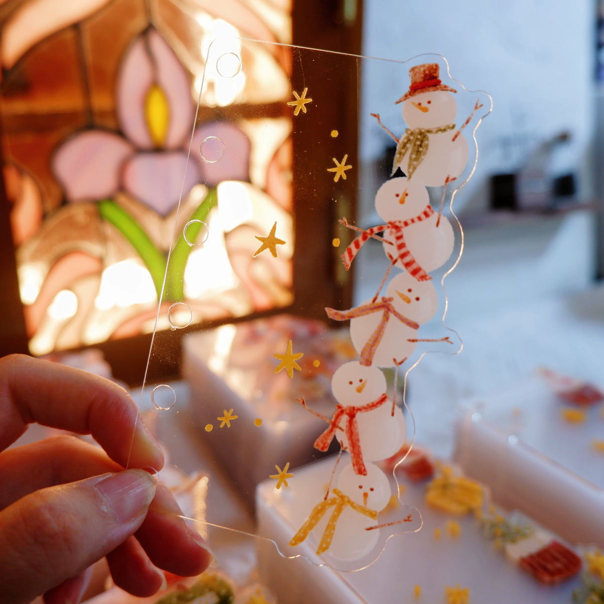 Dyfee Original Snowman Gift Acrylic Planner Divider Bookmark