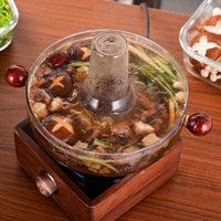 Borosilicate Glass Hot Pot with Double Handles for Home Use
