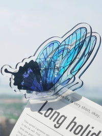 Butterfly Acrylic Clip for Journals, Photos, and Notes - Transparent Decorative Fastener