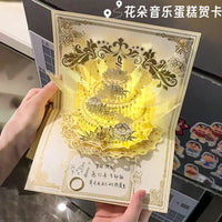 Musical 3D Pop-Up Birthday Card with Lights for Couples, DIY Gift Card