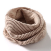 Cashmere Blend Neck Warmer Scarf for Men and Women, Knitted Neck Gaiter for Winter Warmth and Neck Protection