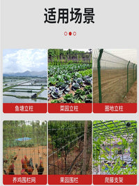 Thick-Walled Hot-Dip Galvanized Steel Pipe Hollow Round Tube Fence Post Grape Trellis Climbing Frame Triangle Iron Ground Pile Wire Mesh
