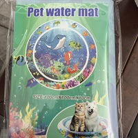 Pet Inflatable Cooling Mat for Dogs and Cats, Thickened PVC Anti-Scratch Chew-Resistant Ocean Play Mat
