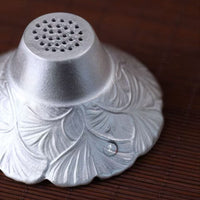Yixing Zisha Petal Teapot Funnel with Silver Accents - Retro Tea Ceremony Accessory