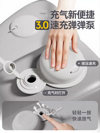 Inflatable Footrest Pillow for Travel, Car, and Home - Portable Leg Rest Cushion for Airplanes, Trains, and Back Seats