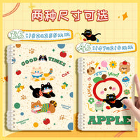 American Splatter Animal B5 Loose-Leaf Notebook for Students, Detachable Ring Coil, Thickened A5 Diary