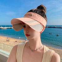 Women's Summer Outdoor UV Protection Sun Visor Hat with Retractable Brim