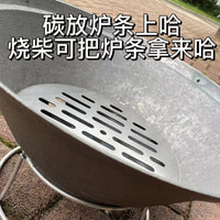 Outdoor Wood Burning Stove and Charcoal Grill for Camping and Picnics