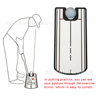 Golf Putting Alignment Mirror Training Aid for Indoor Practice